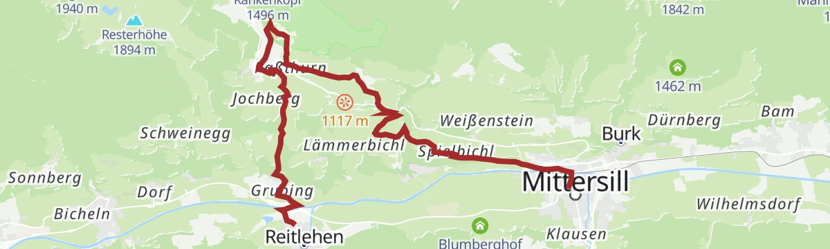 Route map: Etappe 10: Alpina Antica Trail | ET10: Hollersbach - Mittersill